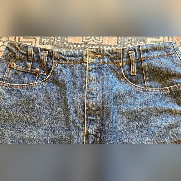 Vintage 1980's The Gap Stone Wash Denim Skirt Size 13/14 - Picture 4 of 16